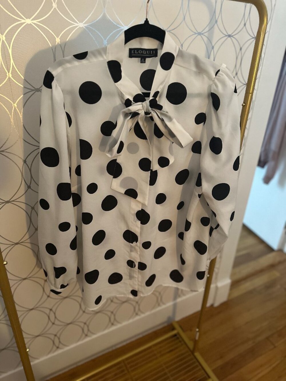 Eloquii Polka Dot Blouse — Size 16